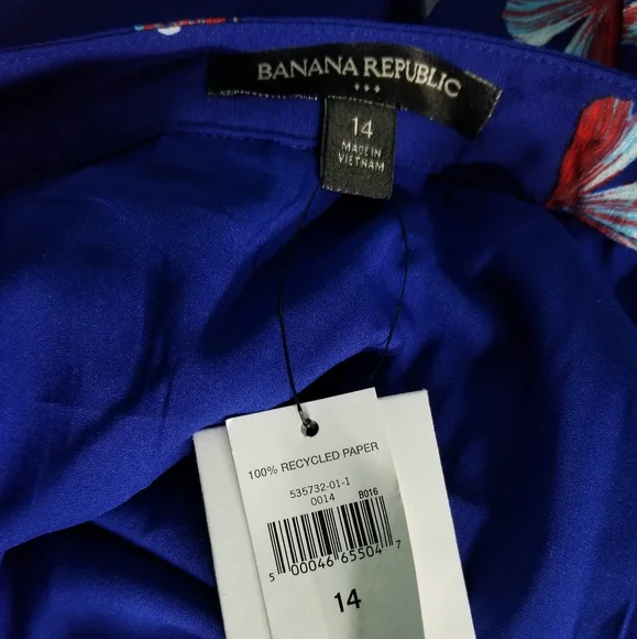 Banana Republic Blue Floral Button Front Skirt - Picture 10 of 12